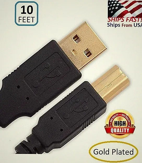 USB Cable For Numark Mixtrack DJ Cont. / PT-01USB Turnable / Scratch Mixer.