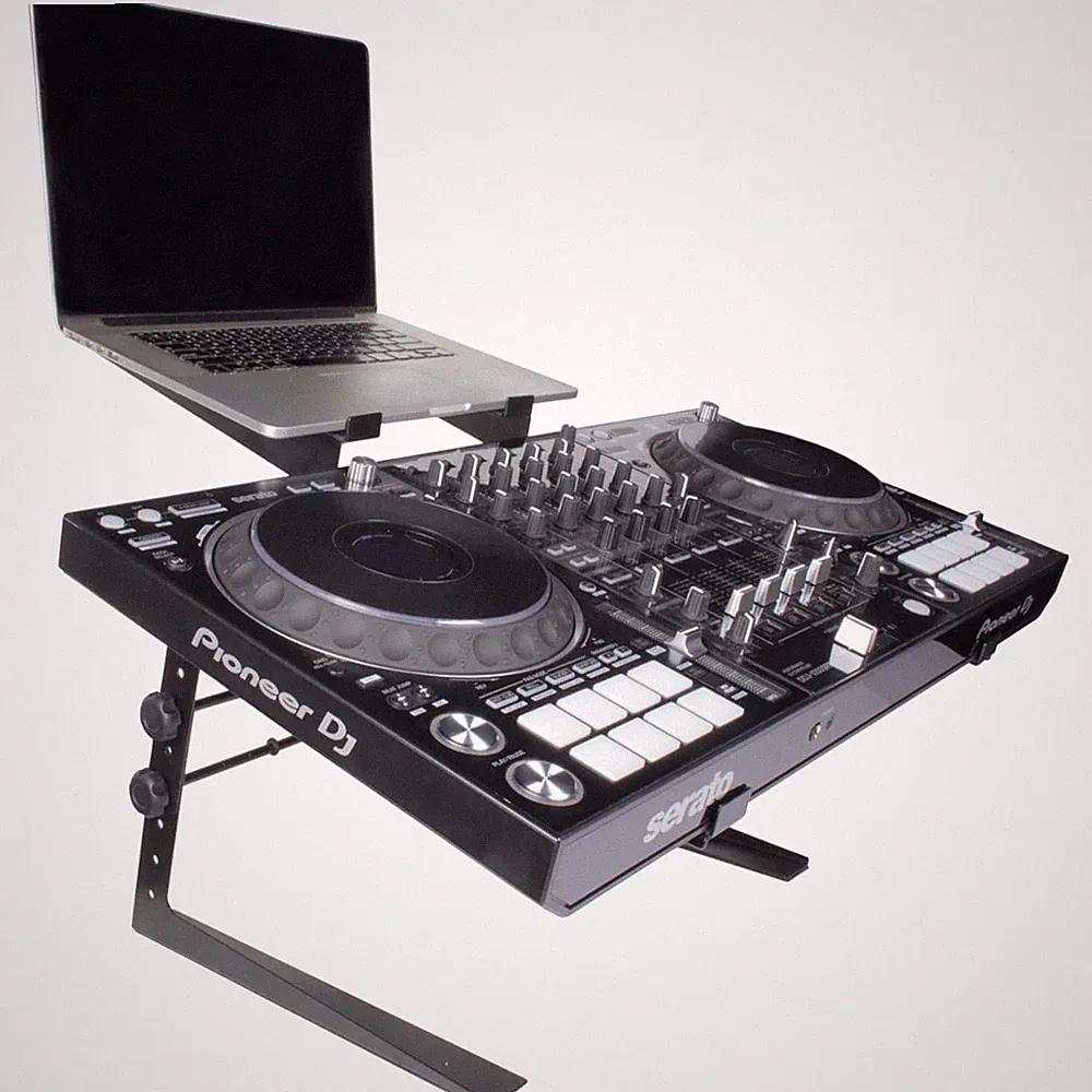 Versatile DJ Stand for Controllers & Laptops, Rubber Padding//