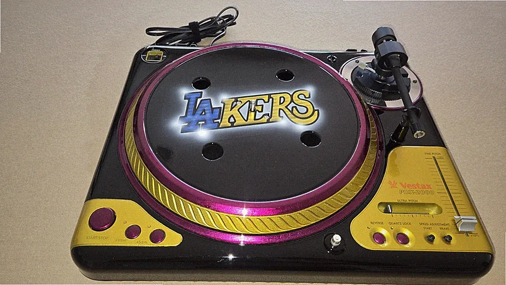 Vestax PDX-2000 DJ Turntable Lakers Custom Edition Direct Drive Pitch Control