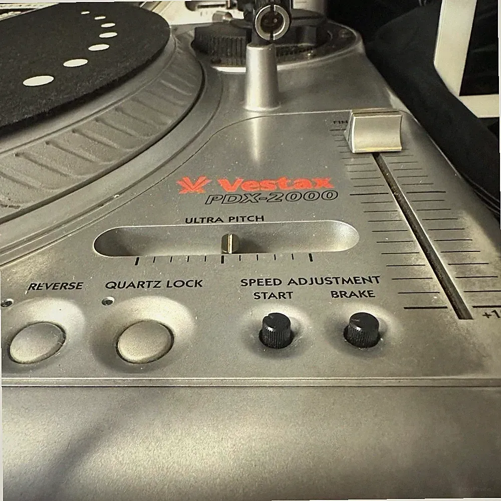 Vestax PDX-2000 Pair Direct Drive DJ Turntable System Vinyl Record Player Japan
