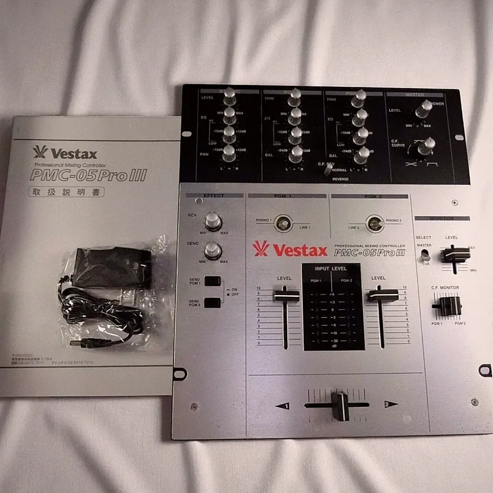 Vestax PMC-05 ProⅢ DJ Mixer Professional Mixing Controller Silver Maintenanced