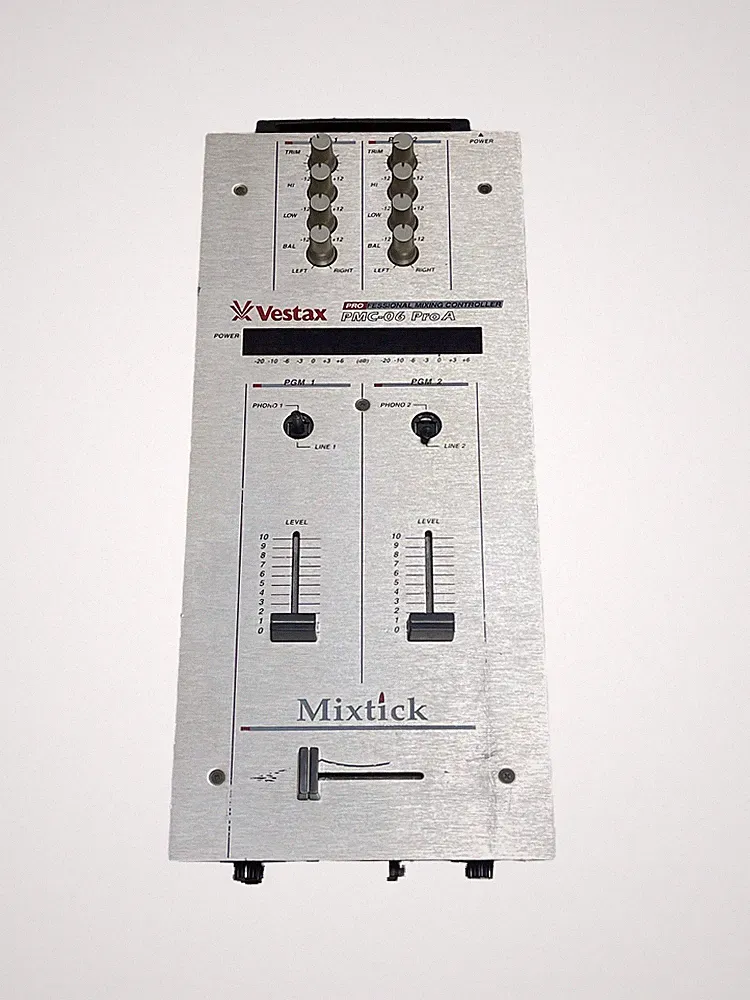 Vestax PMC-06 Pro A Champagne Gold 2Ch DJ Mixer Mixtick Crossfader w/Adapter