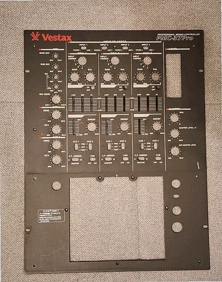 Vestax Pmc 37 Pro Front Panel Replacement