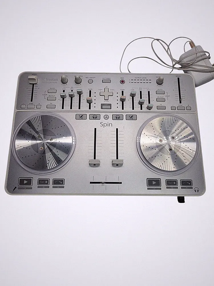 Vestax Spin DJ Controller Powers On Untested For Parts Repair USB Mixer