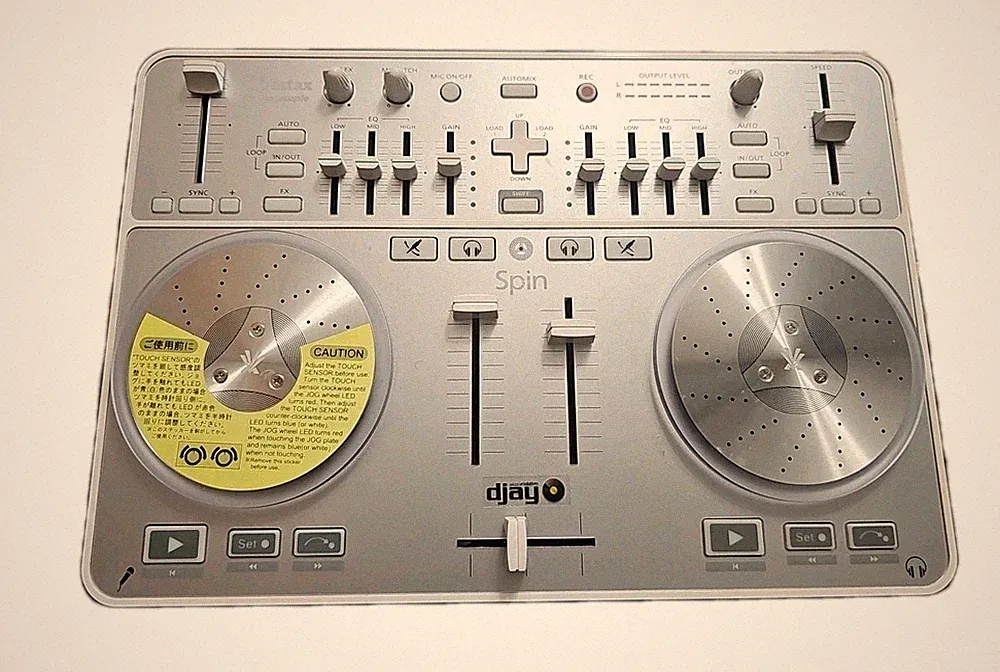Vestax Spin DJ Turntable Controller Very Good No Power Supply Untested