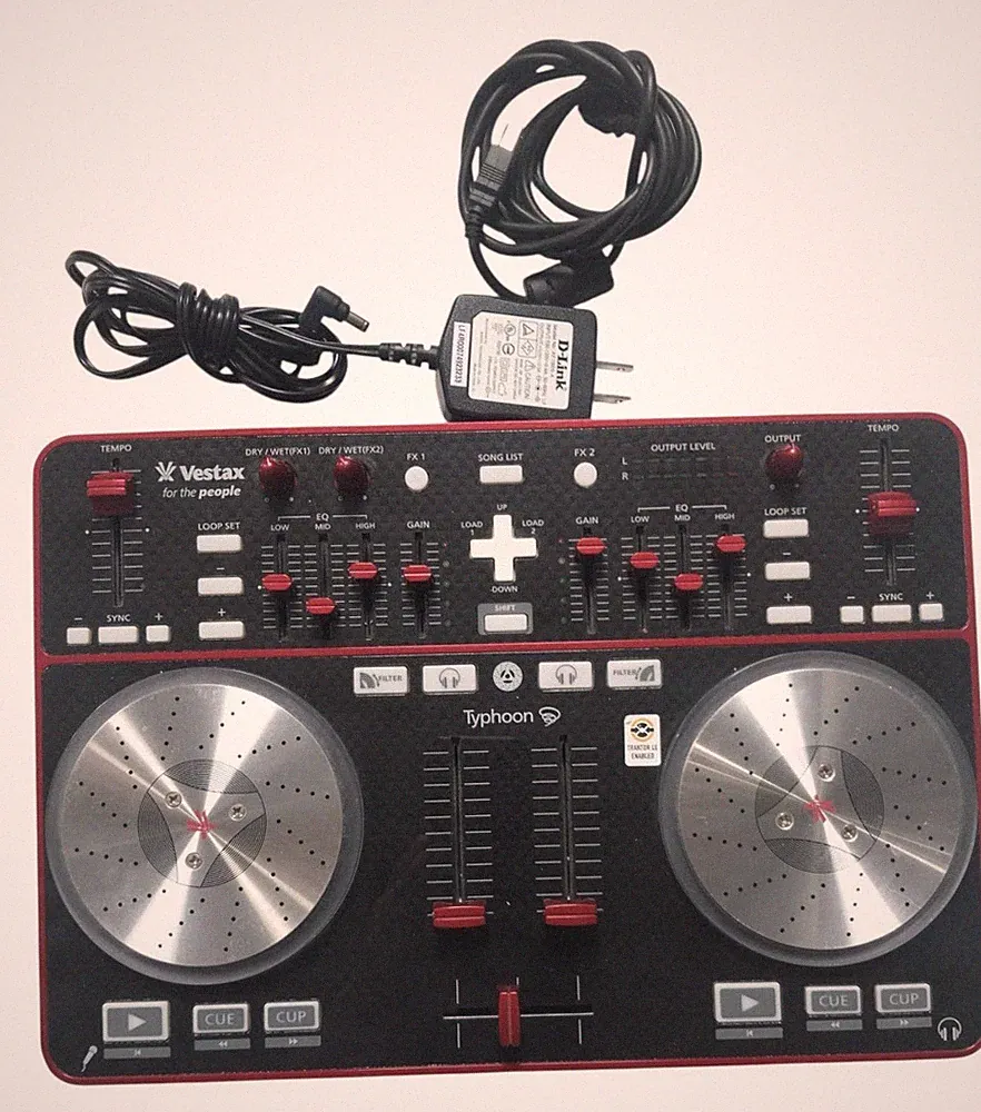 Vestax Typhoon DJ Virtual Midi Controller Double Deck Windows Mac 2009