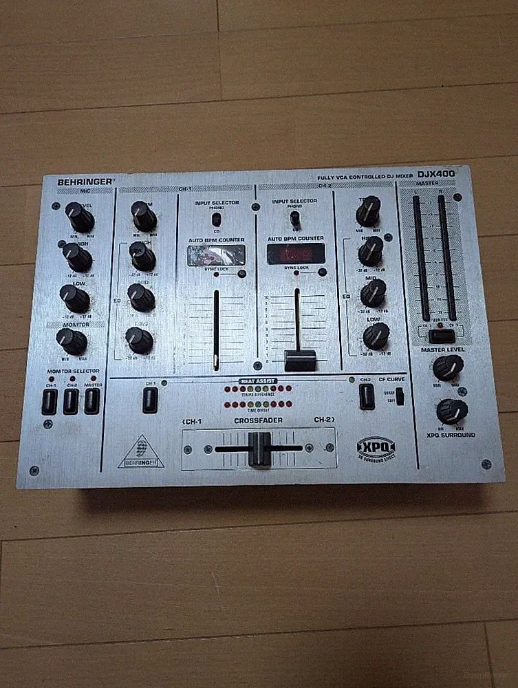 VINTAGE BEHRINGER DJX400 2 CHANNEL PRO DJ MIXER BPM COUNTER VCA CONTROL