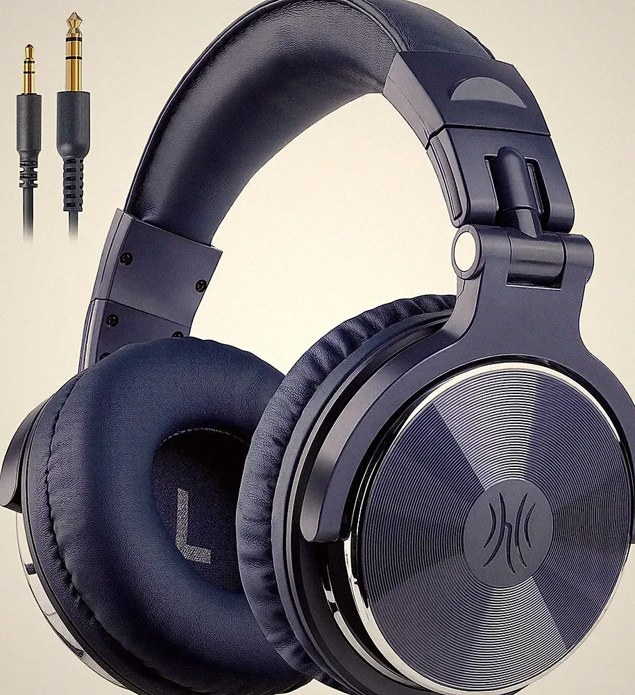 Wired over Ear Headphones Studio Monitor & Mixing DJ Stereo Headsets with 50Mm