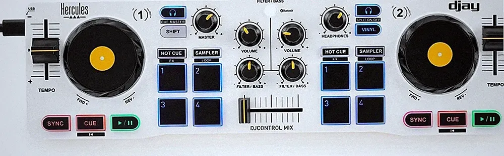 Wireless DJ Controller with 2 Decks - Ideal for iOS & Android Music Mixing